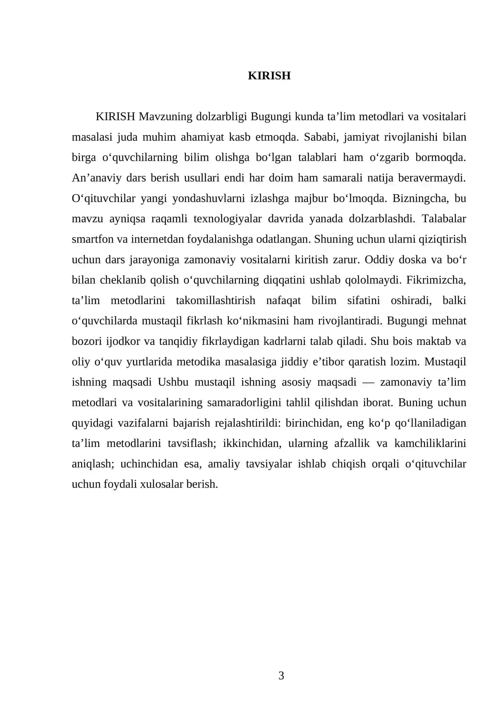 Ta’lim metodlari va vositalari 3