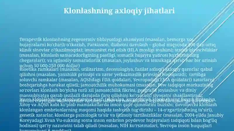 Terapevtik Klonlashning Regenerativ Tibbiyotdagi Ahamiyati 3