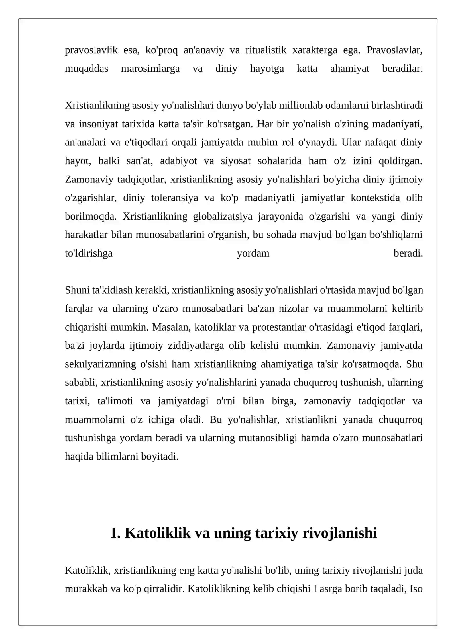 XRISTIANLIKNING ASOSIY YOʻNALISHLARI 3