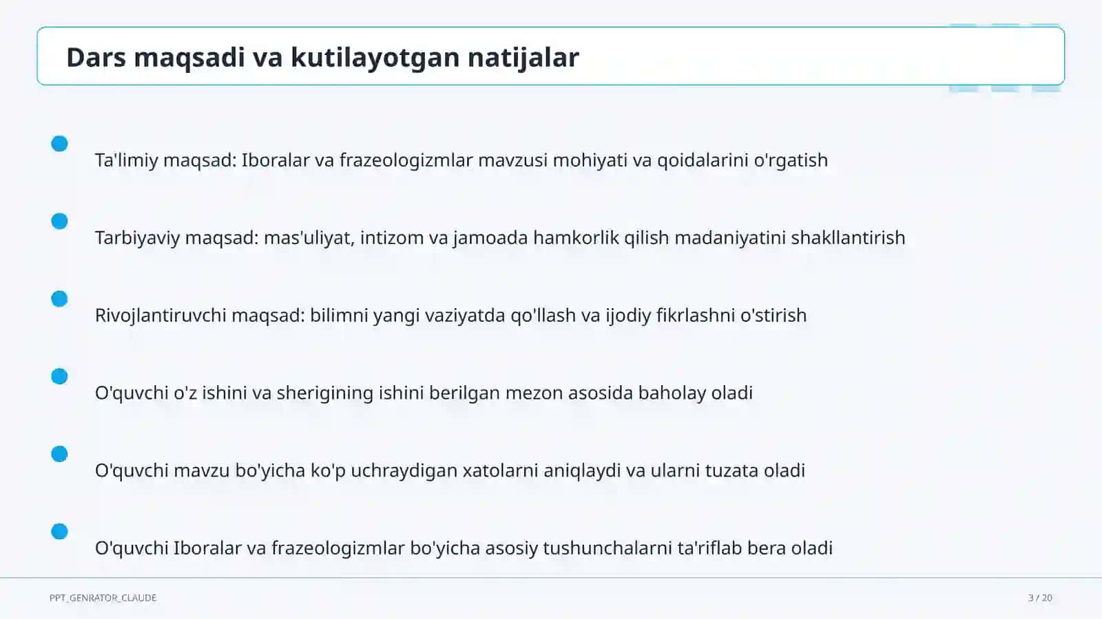 Iboralar va frazeologizmlar (5-sinf) 3