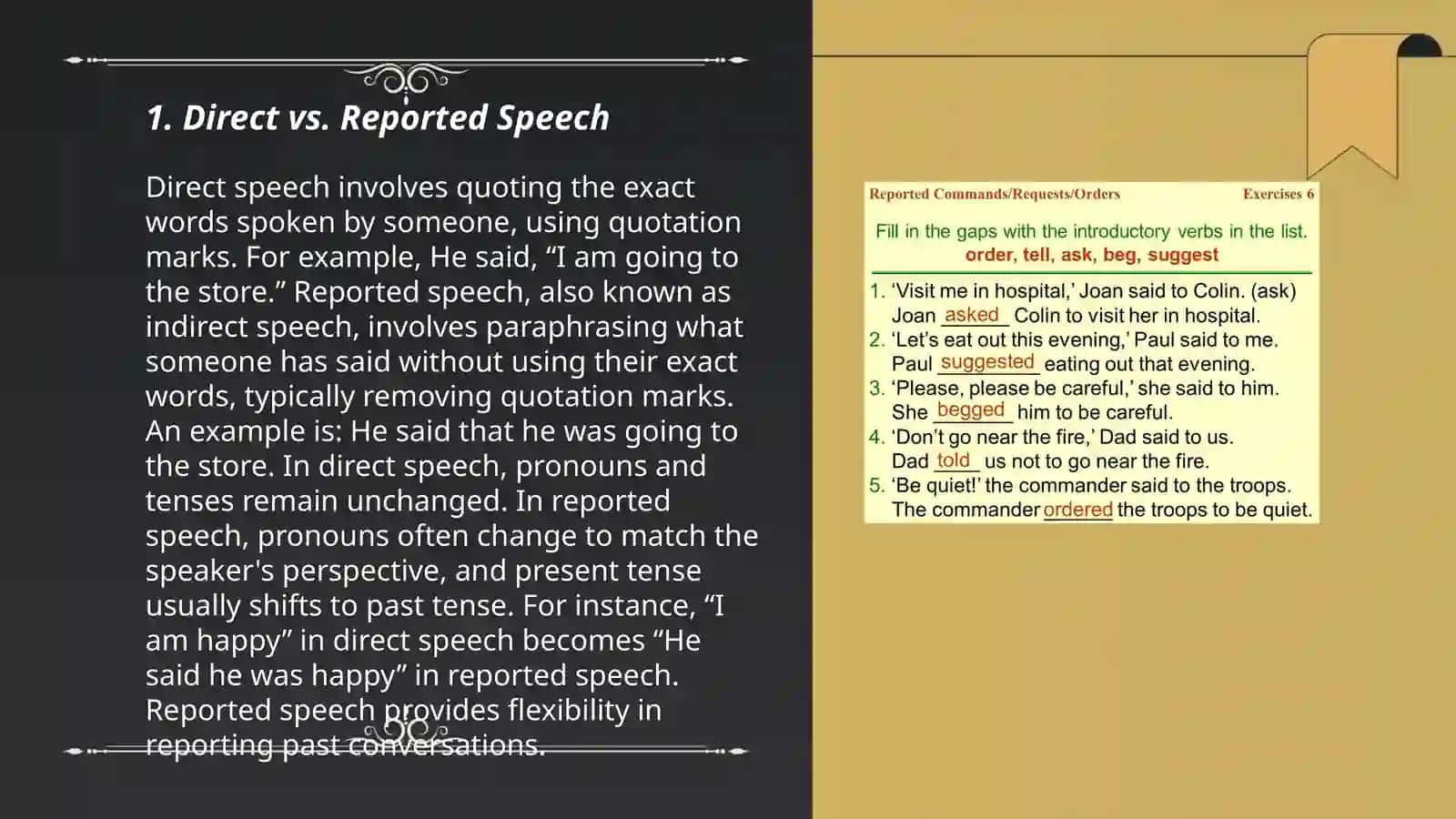 Reported speech Reported questions commands and requests 3