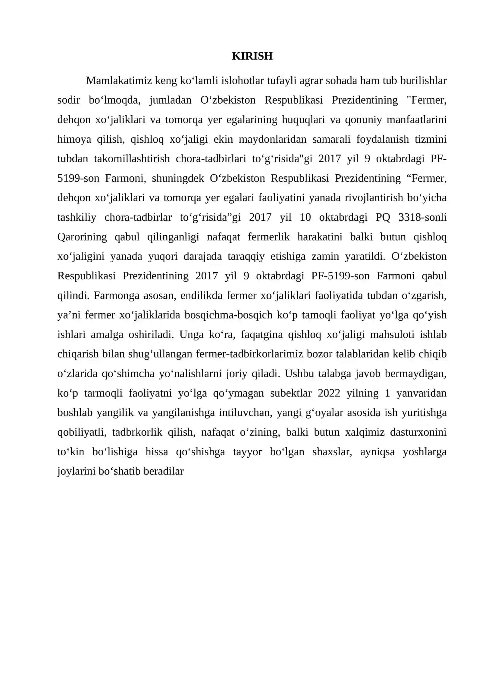 O'zbekistonda dehqonchilik yo'nalishlari va ularning hududiy rivojlanishi omillari 3