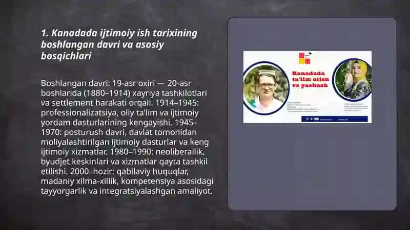 Kanadada ijtimoiy ish tarixi 3