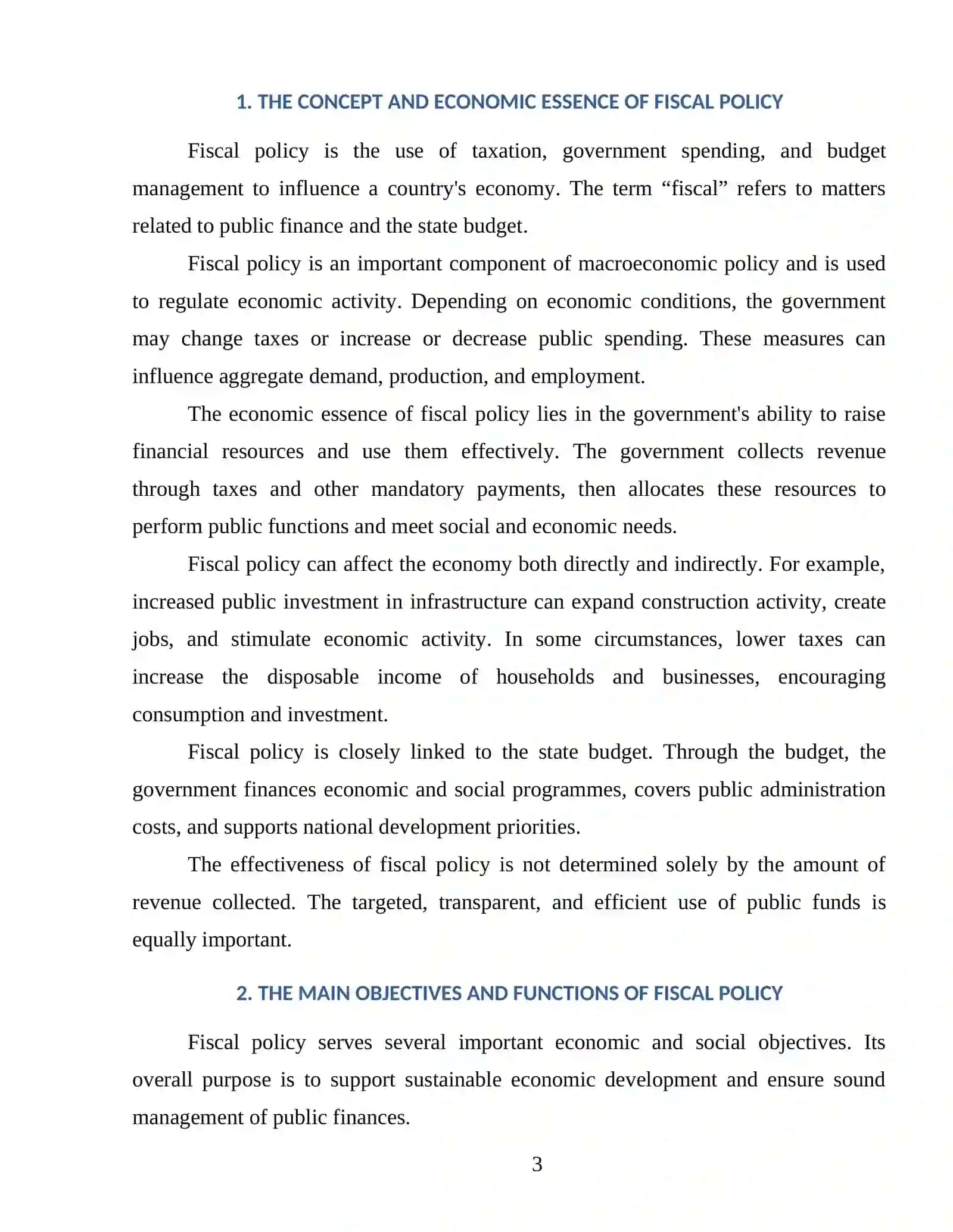 FISCAL POLICY 3