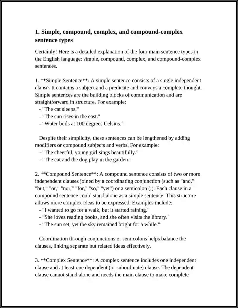 Sentence Variety 3