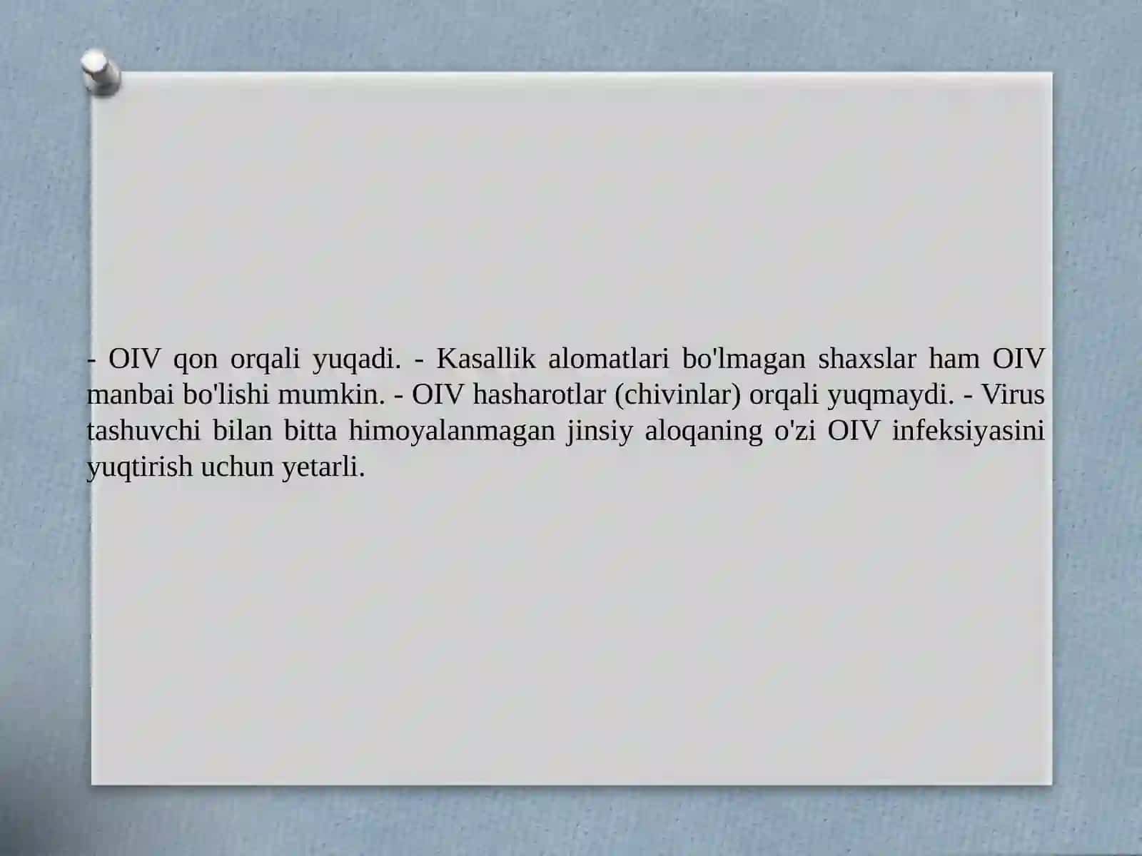 OIV va OITS profilaktikasi va kurash 3