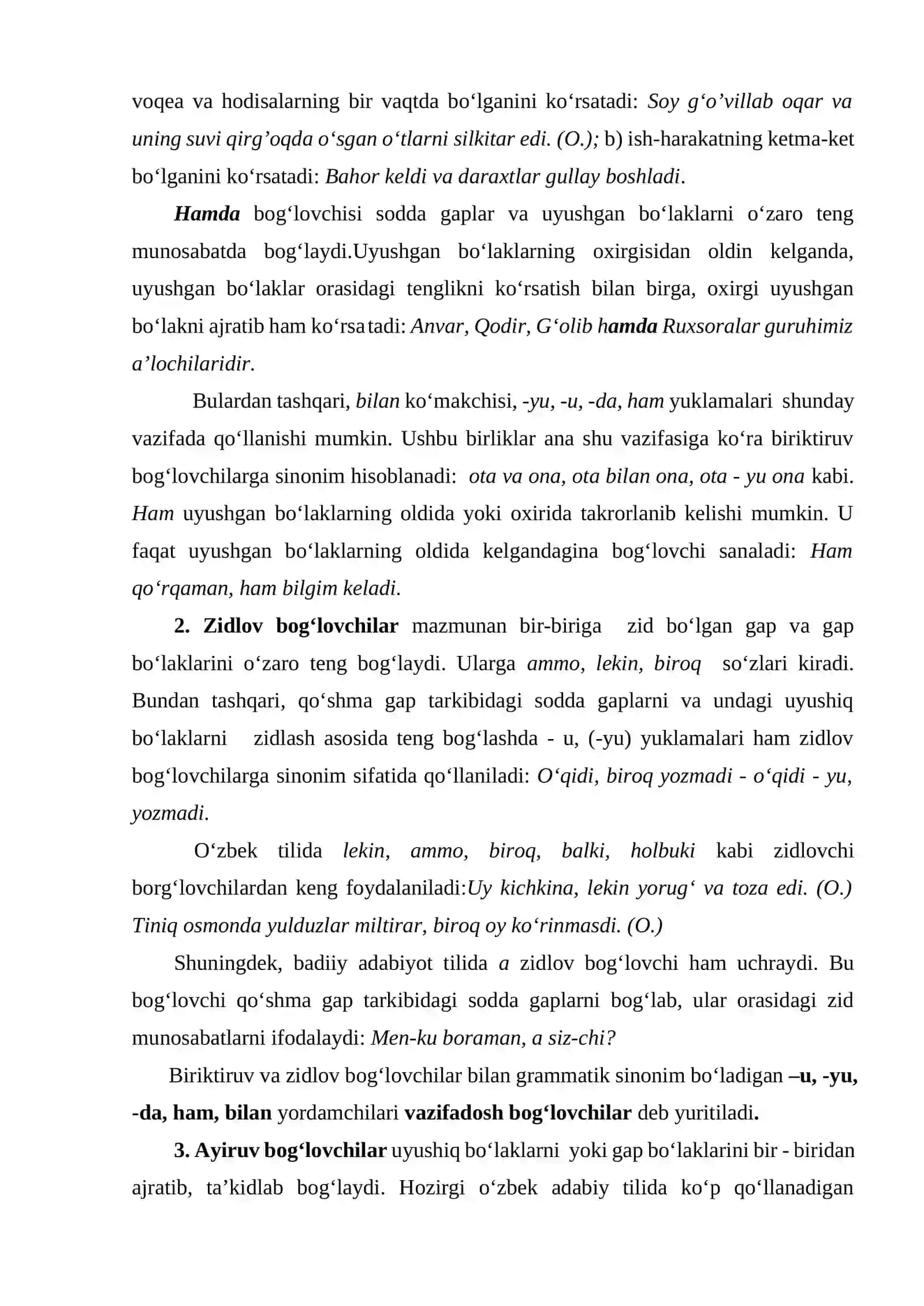 BOG'LOVCHILAR VA UNING TURLARI 3