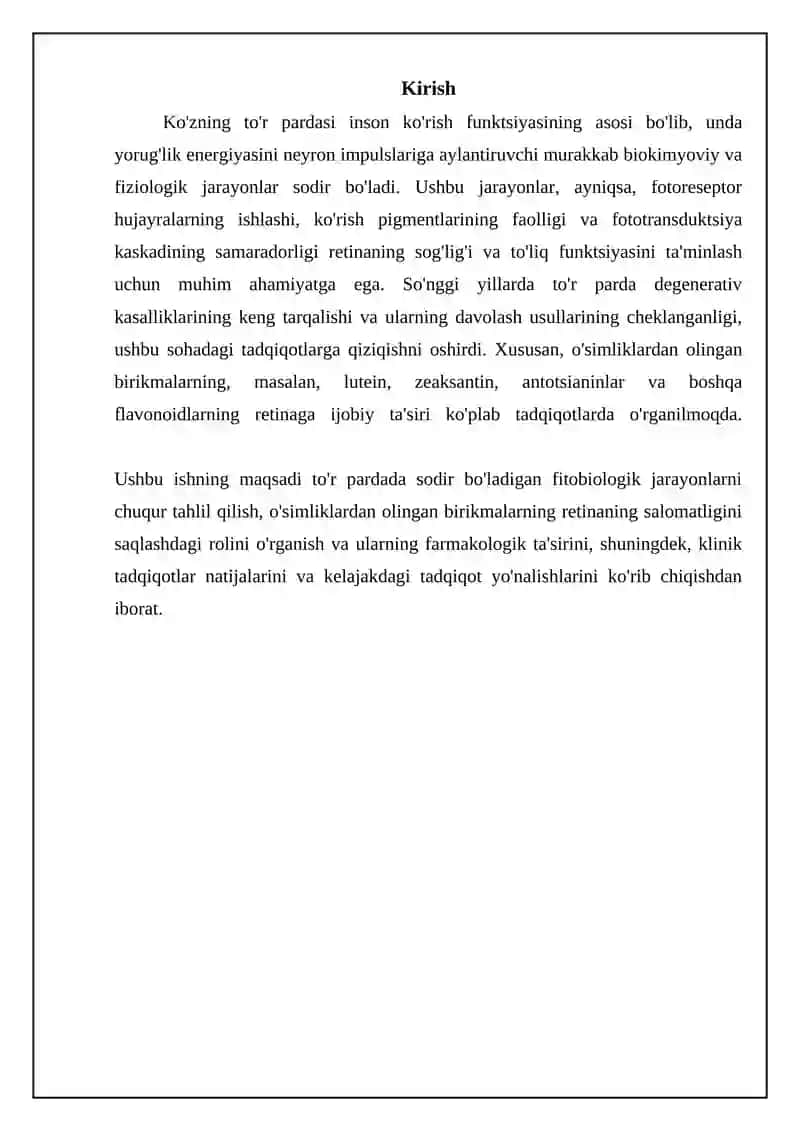 Retinadagi fitobiologik jarayonlar: asosiy tushunchalar va mexanizmlar 3