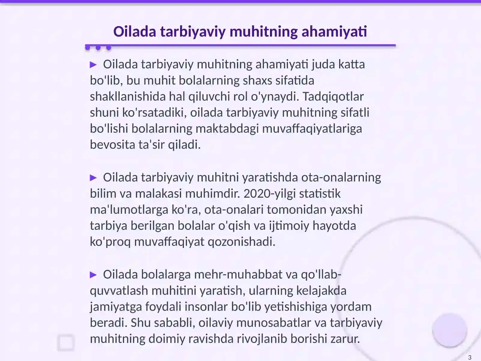 Yosh avlod tarbiyasida oilaning oʻrni haqida mutafakkirlar taʼlimoti 3