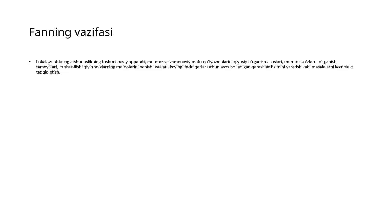 Lug'atshunoslik fani asoslari 3