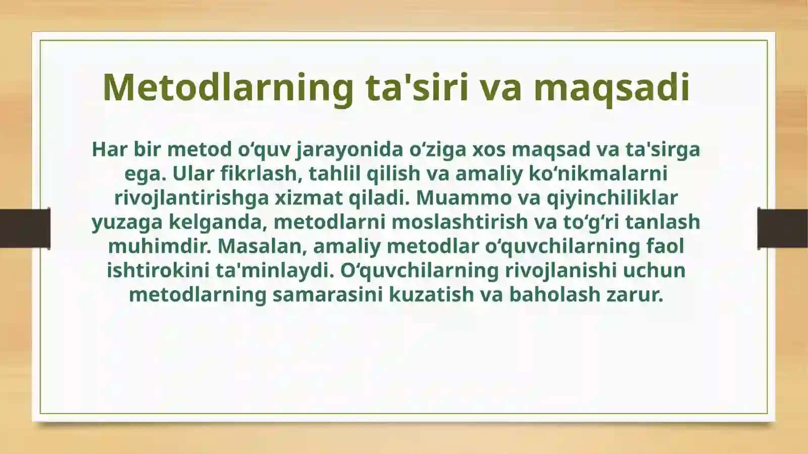 EkskursiyadarslaridaturlaridaturlimetodlardanfaydalanishReja 3