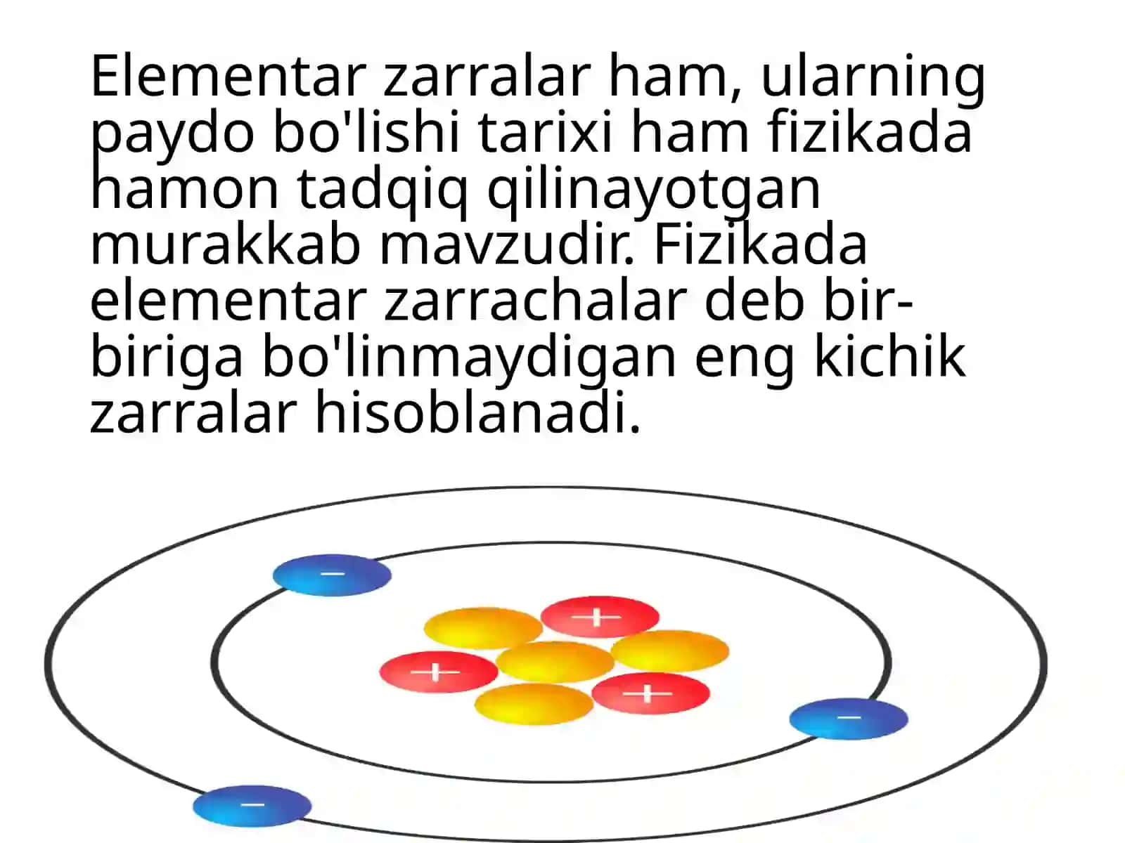 Elementar zarrachalarning paydo bo'lishi tarixi 3