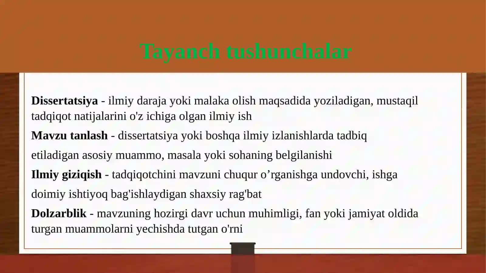 Mavzunitanlashvadissertatsiyarejasinituzishbosqichlari 3