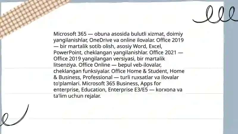 Microsoft Office paketlari 3