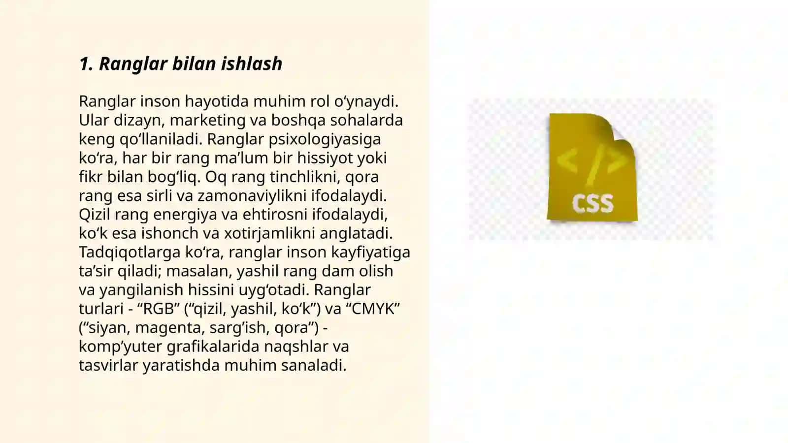 CSS da matnga stil berish 3