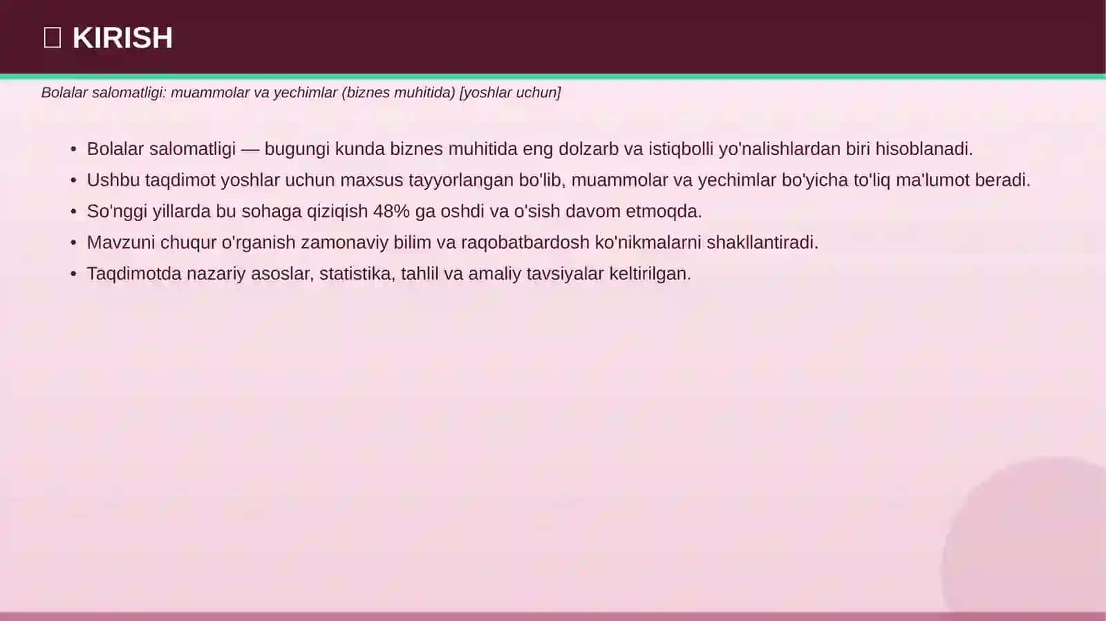 BOLALAR SALOMATLIGI 3