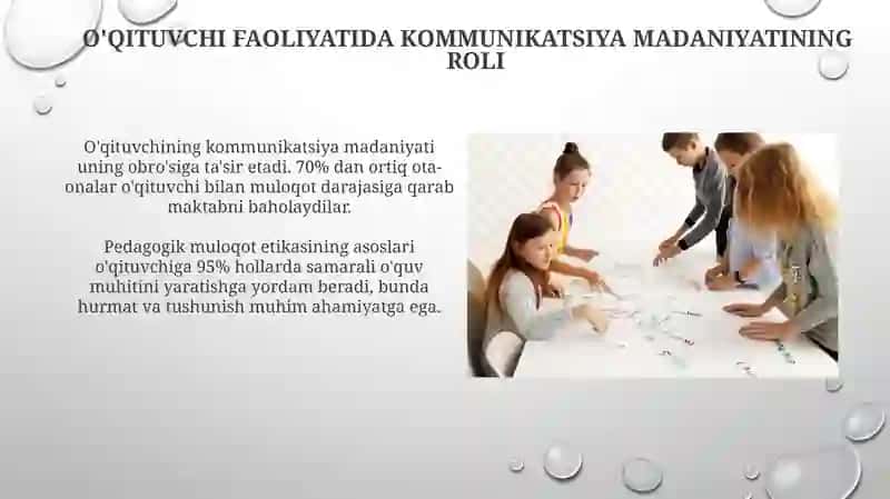 O'qituvchi faoliyatida kommunikatsiya madaniyatining asoslari 3