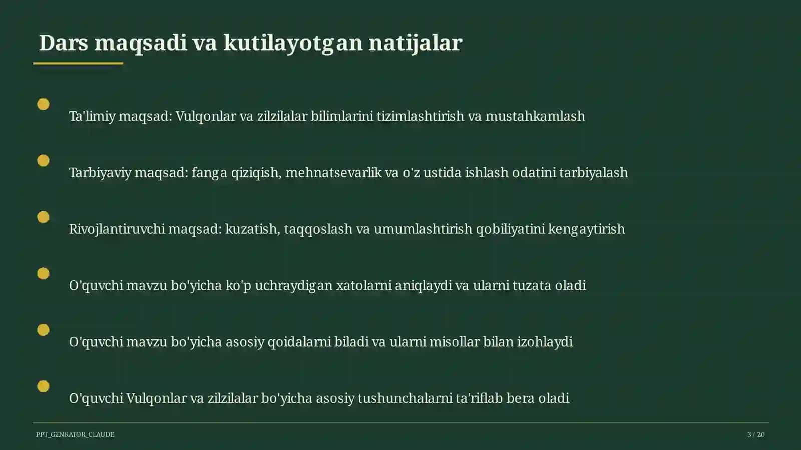 Vulqonlar va zilzilalar (5-sinf) 3