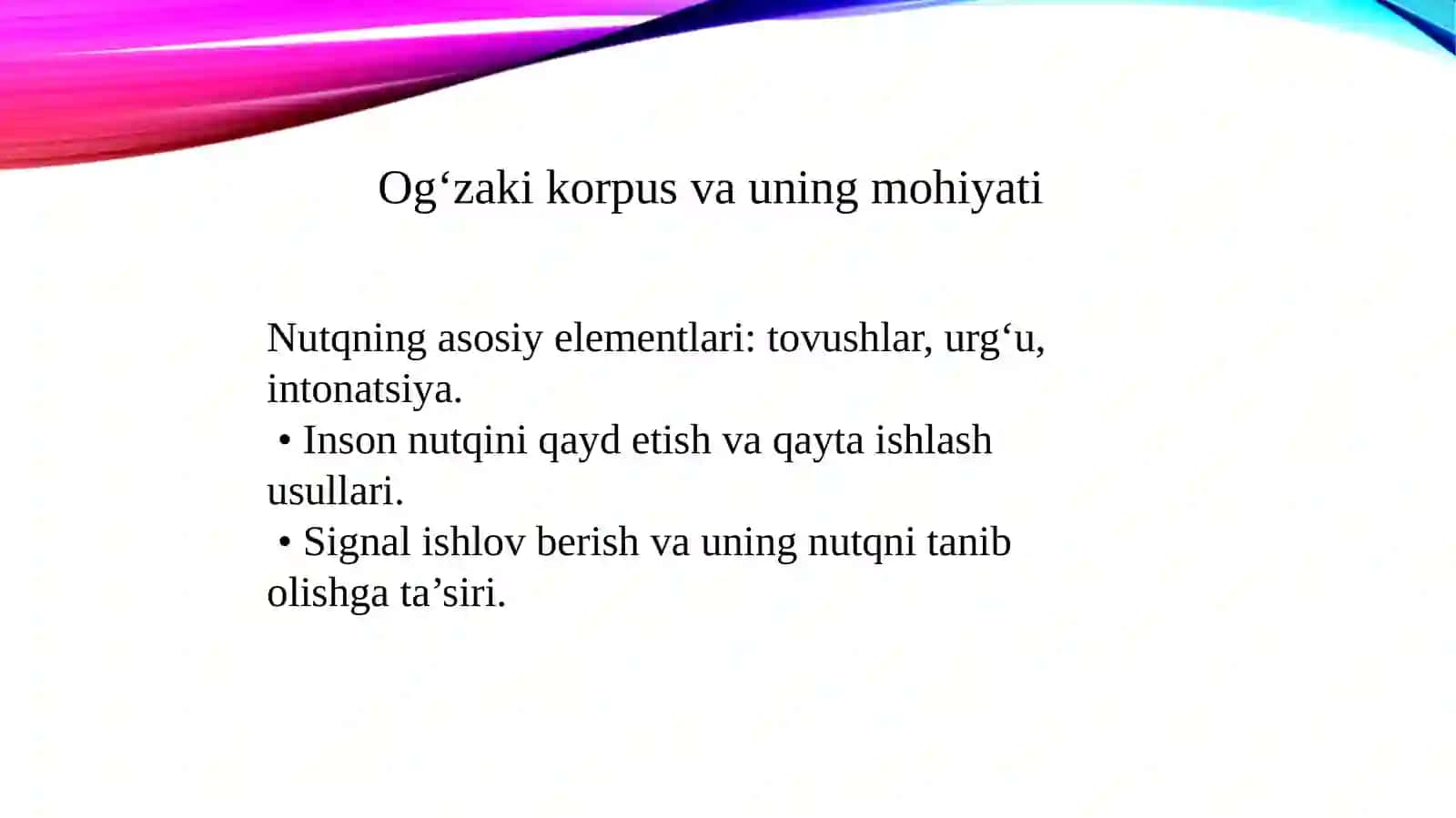Og‘zaki korpusning kompyuter dasturlari 3