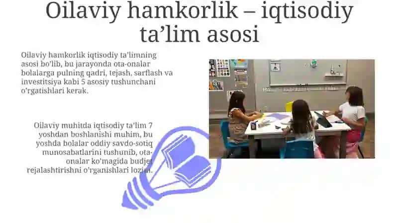 Oilaviy hamkorlikda iqtisodiy tarbiyani rivojlantirish 3