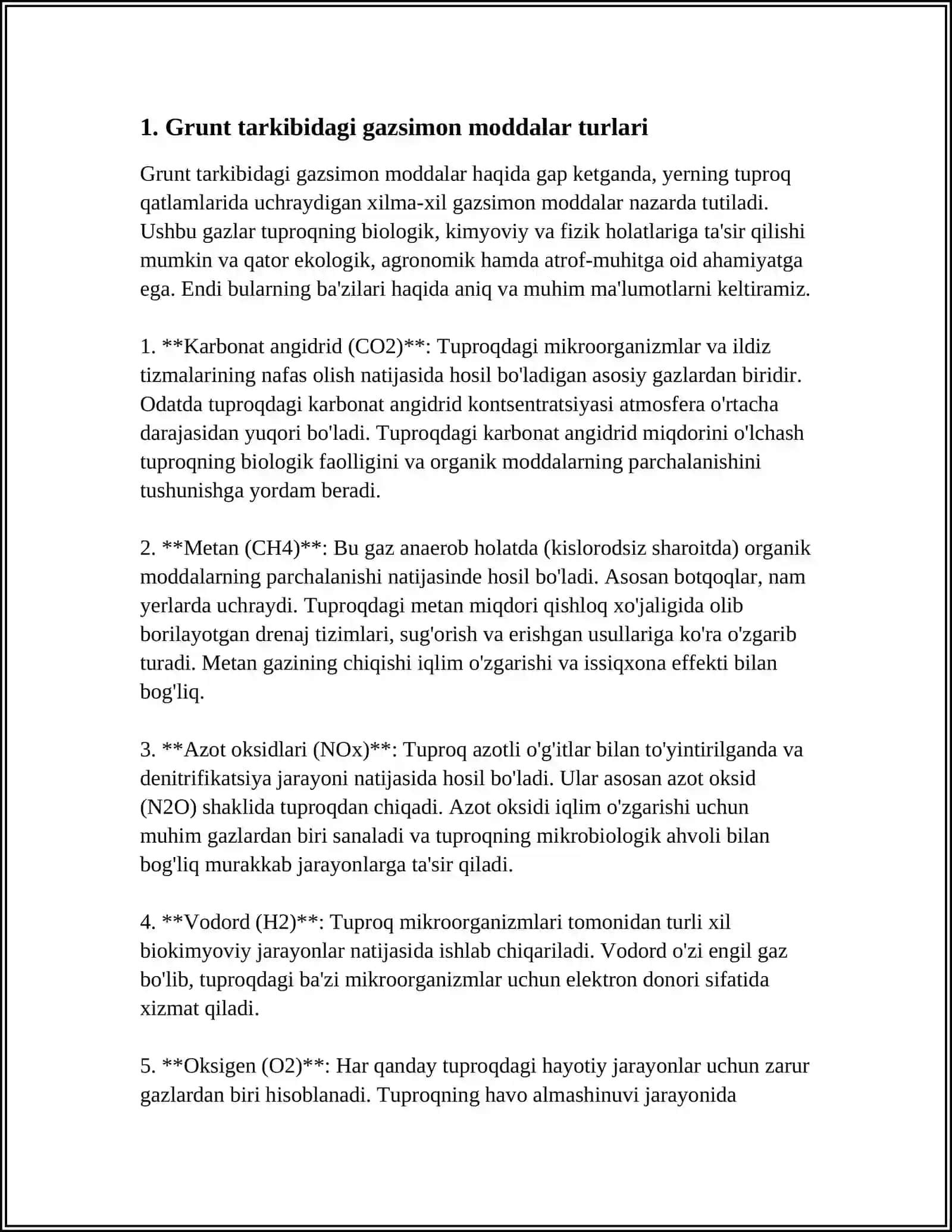 GRUNT TARKIBIDAGI GAZSIMON MODDA VA UNI GRUNT MUSTAHKAMLIGIGA TA’SIRI 3