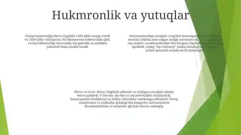 Mirzo Ulugbek Life 3
