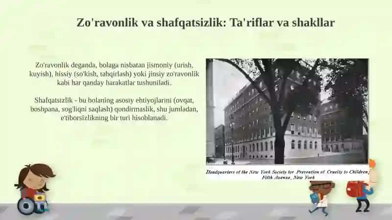 Bolalarni shafqatsizlik va zoʻravonlikdan himoya qilish 3