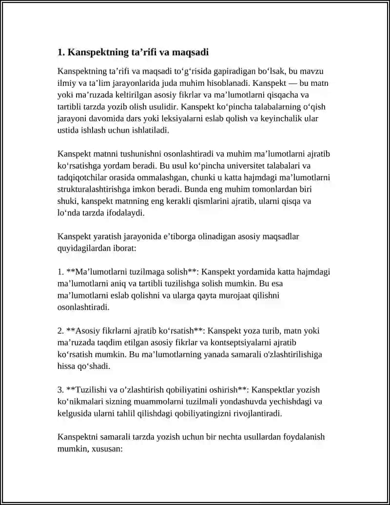KANSPEKT VA UNING TURLARI 3