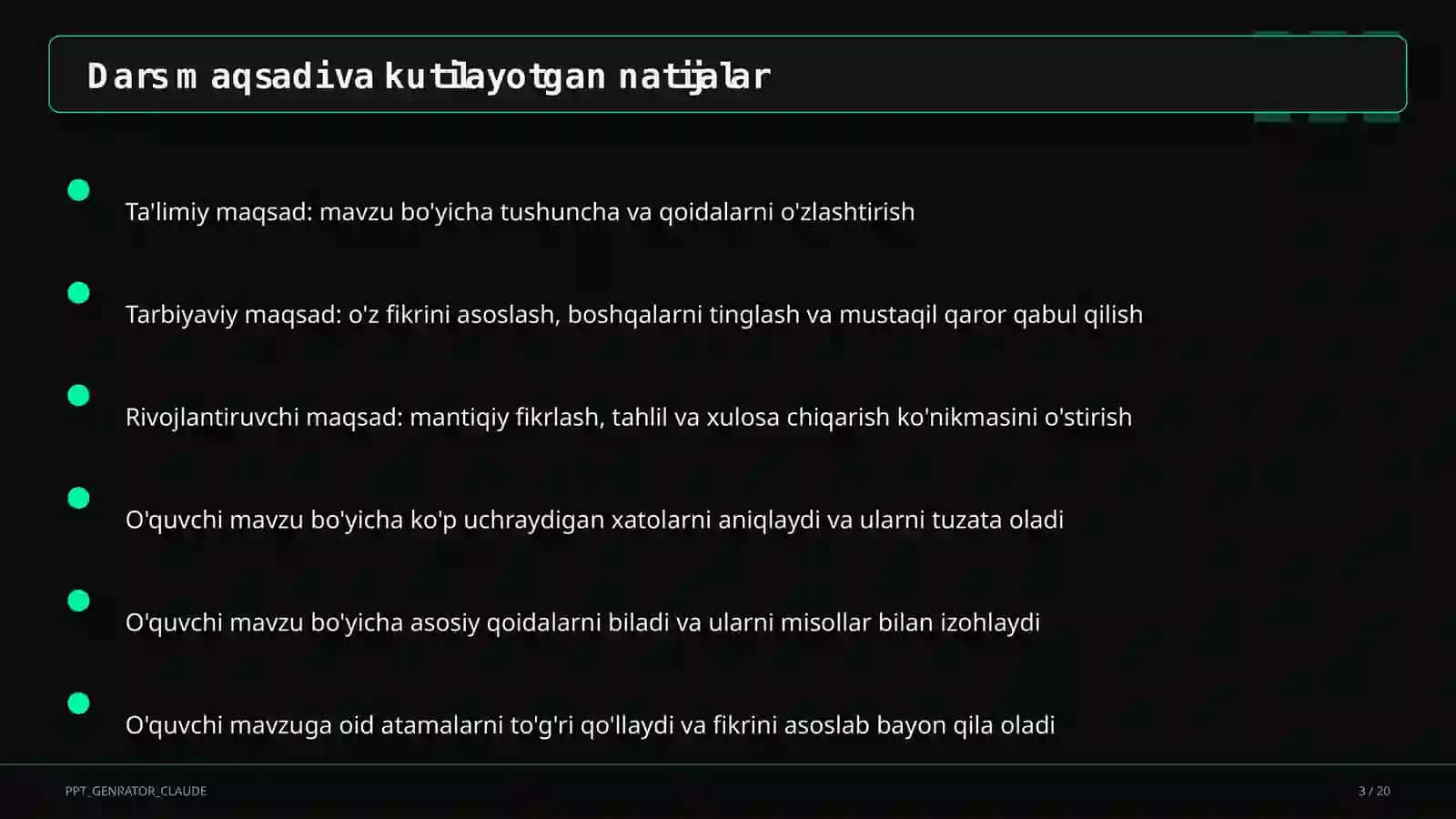 Rus tilida kelishiklar tizimi: umumlashtirish (6-sinf) 3