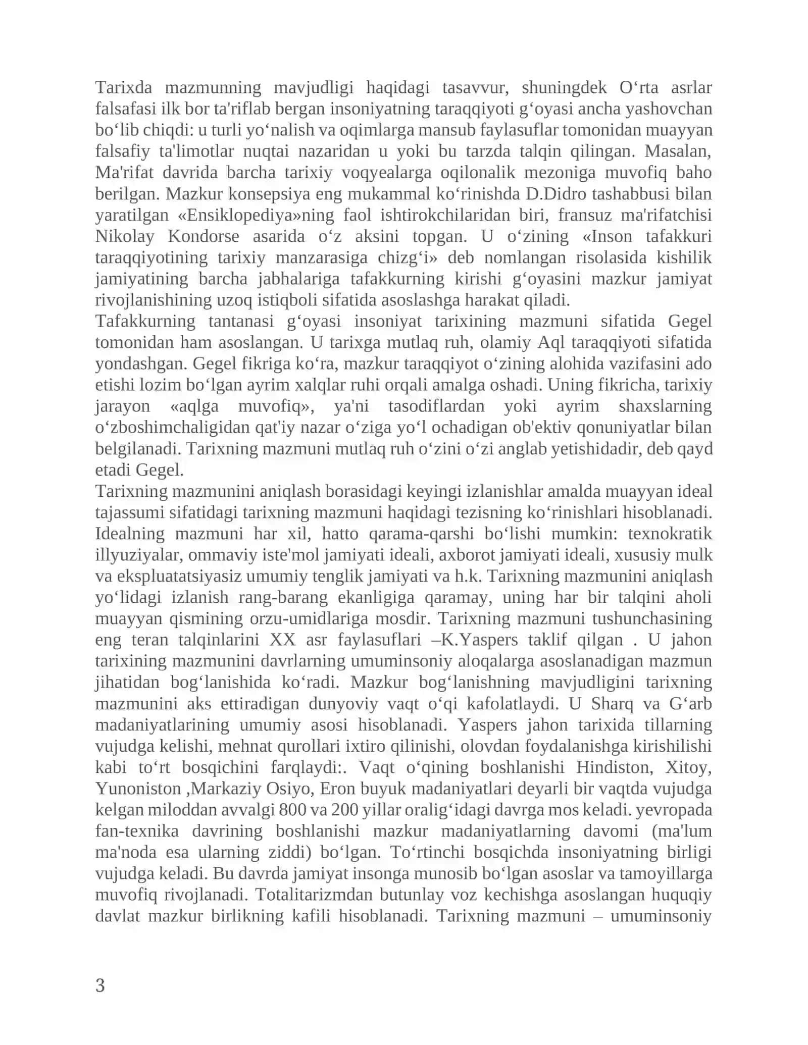 TARIX FALSAFASI VA FALSAFA TARIXI UYG'UNLIGI mavzusida bir soatlik dars ishlanma 3