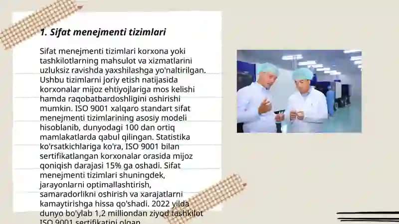 Googleda ishlab chiqarish korxonalarida mahsulot sifatini boshqarishning xorij tajribalari 3