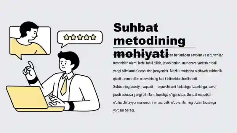 Suhbat metodi va uning turlari 3