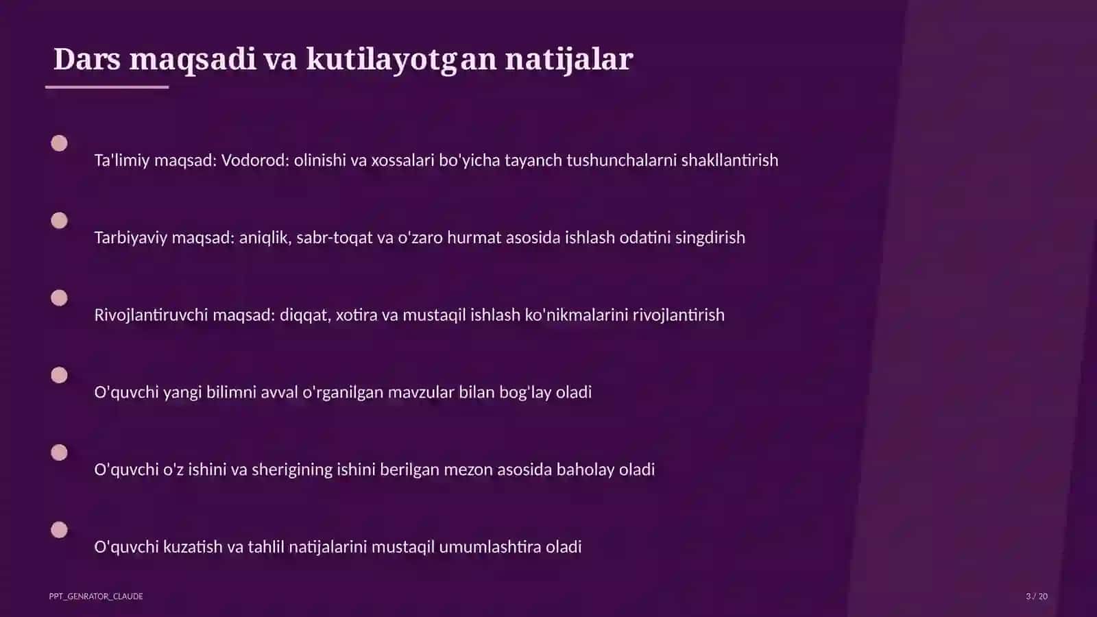 Vodorod: olinishi va xossalari (7-sinf) 3
