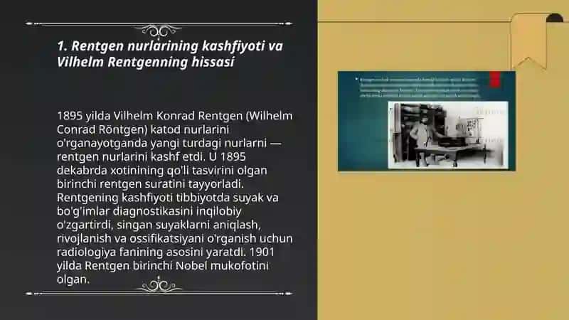 Rentgen nurlarini o'rganish tarixi 3