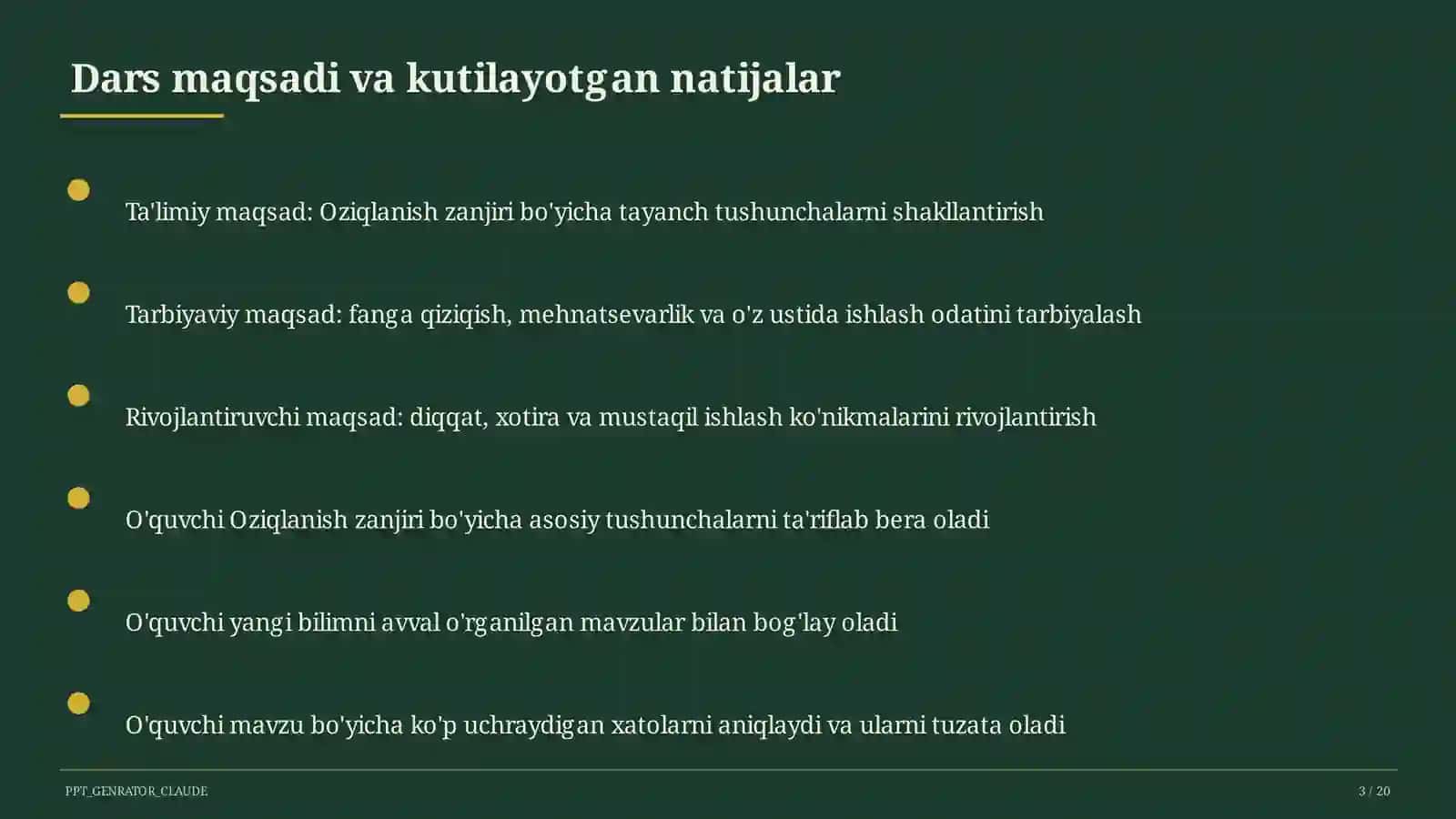 Oziqlanish zanjiri (3-sinf) 3