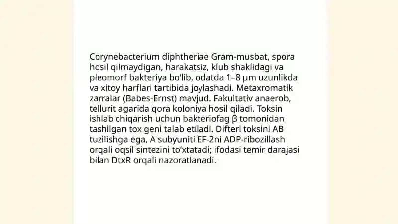 Difteriya kasalligining kelib chiqish sabablari va asoratlari 3