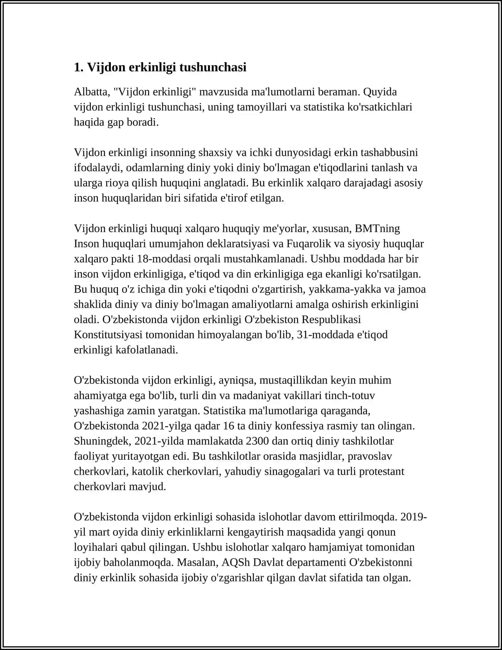 Vijdon erkinligi tushunchasi 3