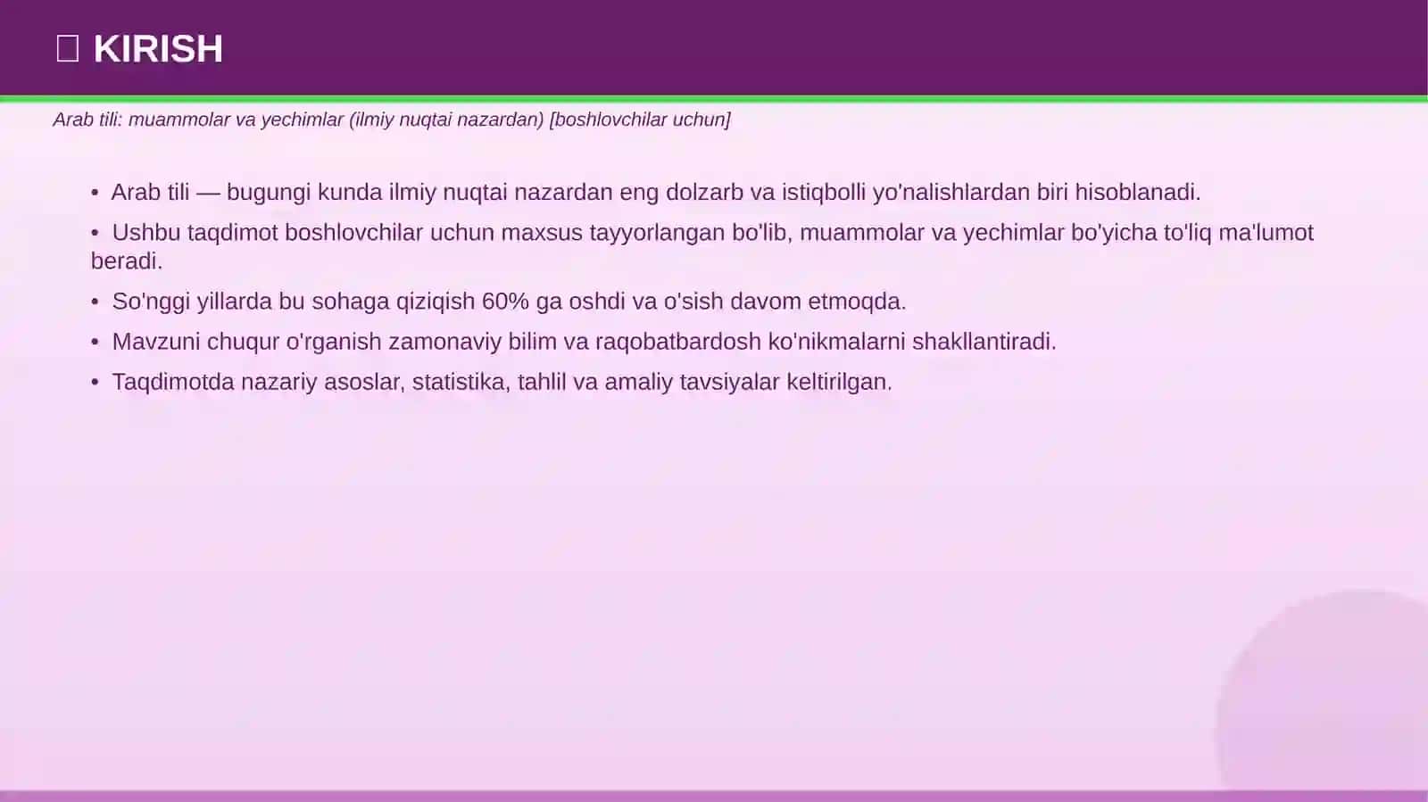 ARAB TILI Muammolar va yechimlar 3