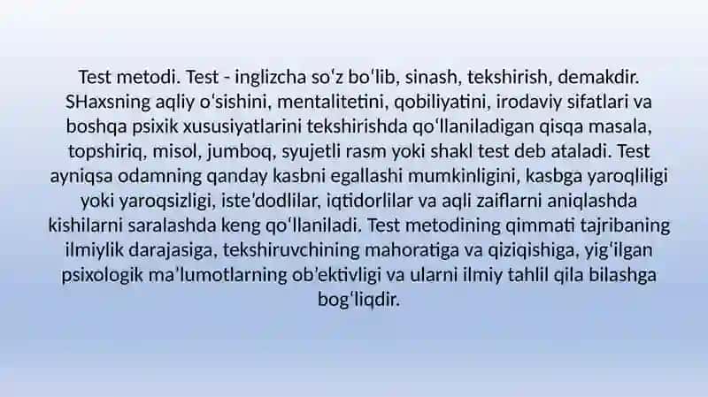 Test Metodi 3