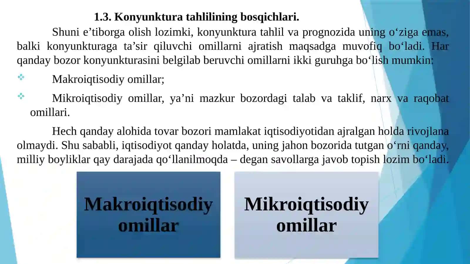 Jahon bozor konyukturasining istiqbolli rejalari 3