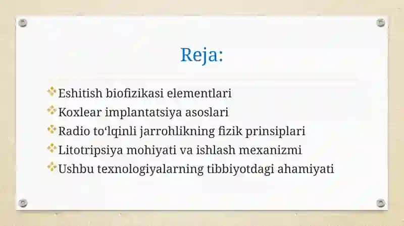 ESHITISH BIOFIZIKASI ELEMENTLARI, 3