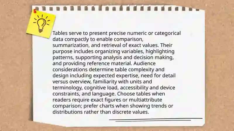 Writing tables 3
