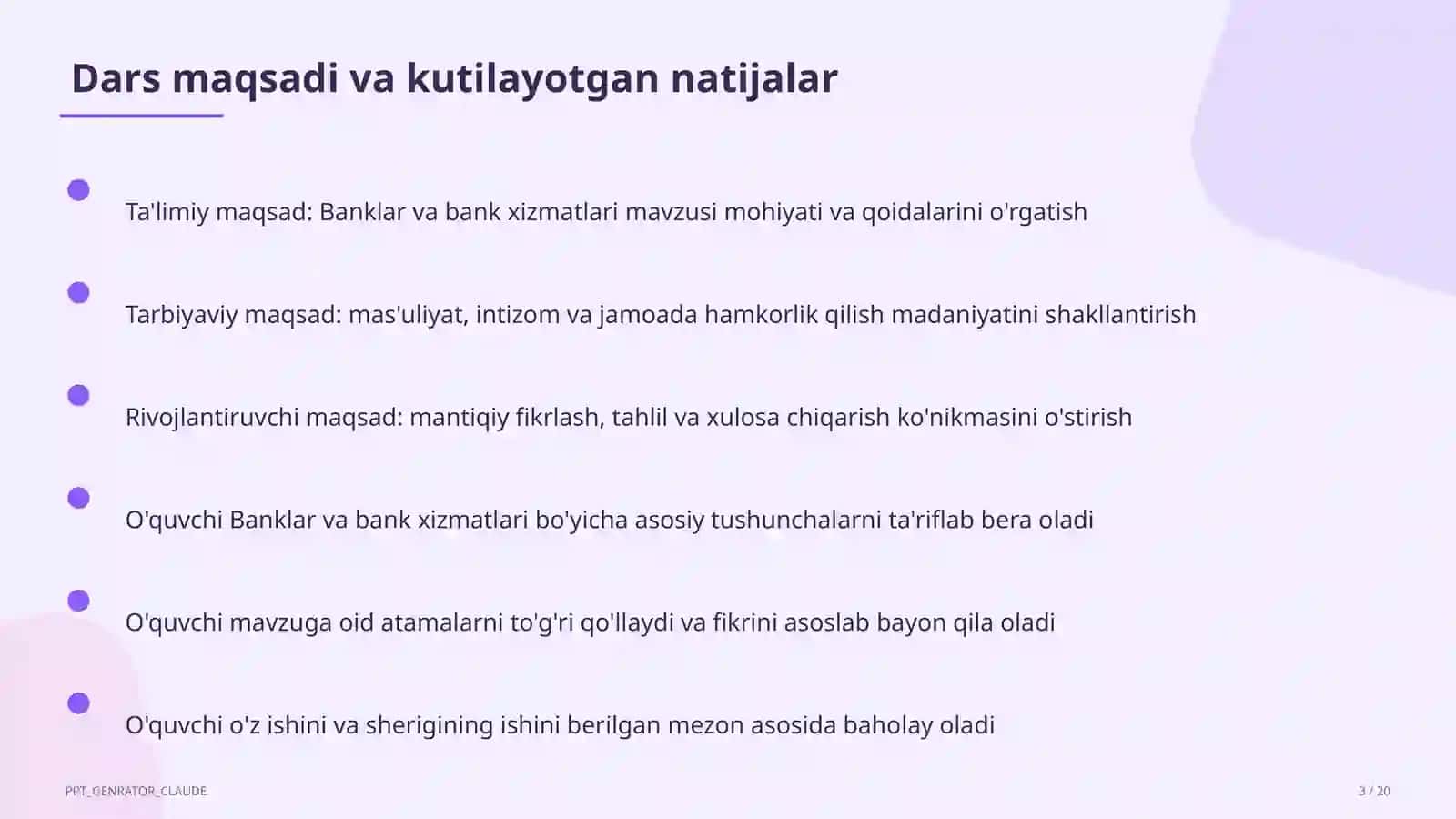 Banklar va bank xizmatlari (10-sinf) 3