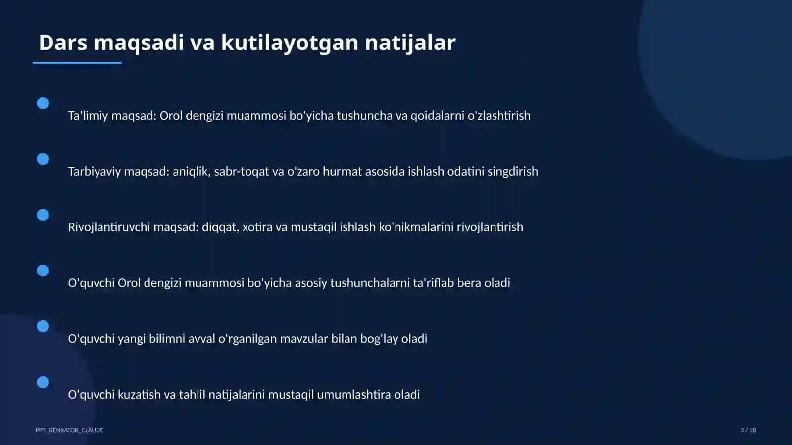 Orol dengizi muammosi (8-sinf) 3