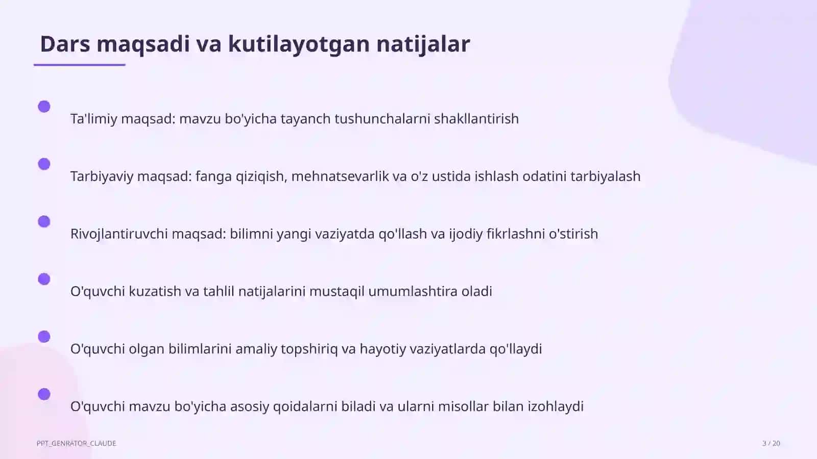 XX asrda O'zbekiston madaniyati va fani (10-sinf) 3