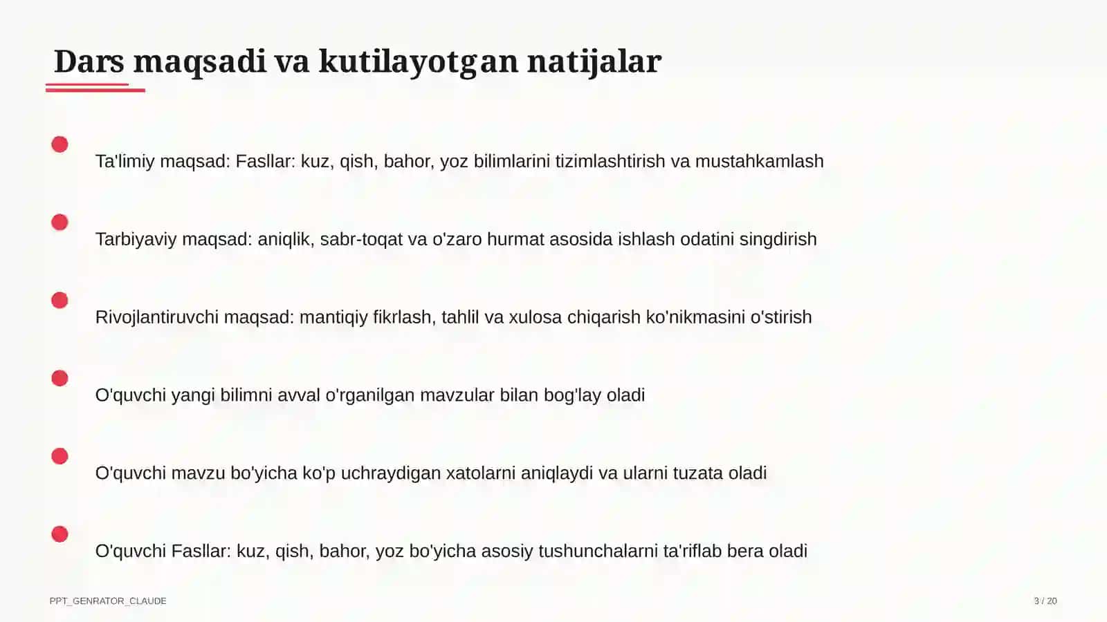 Tabiatshunoslik (1–4) 3