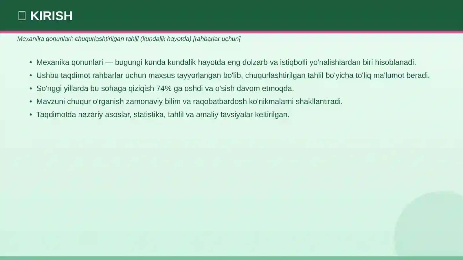 Mexanika Qonunlari: Chuqurlashtirilgan Tahlil 3