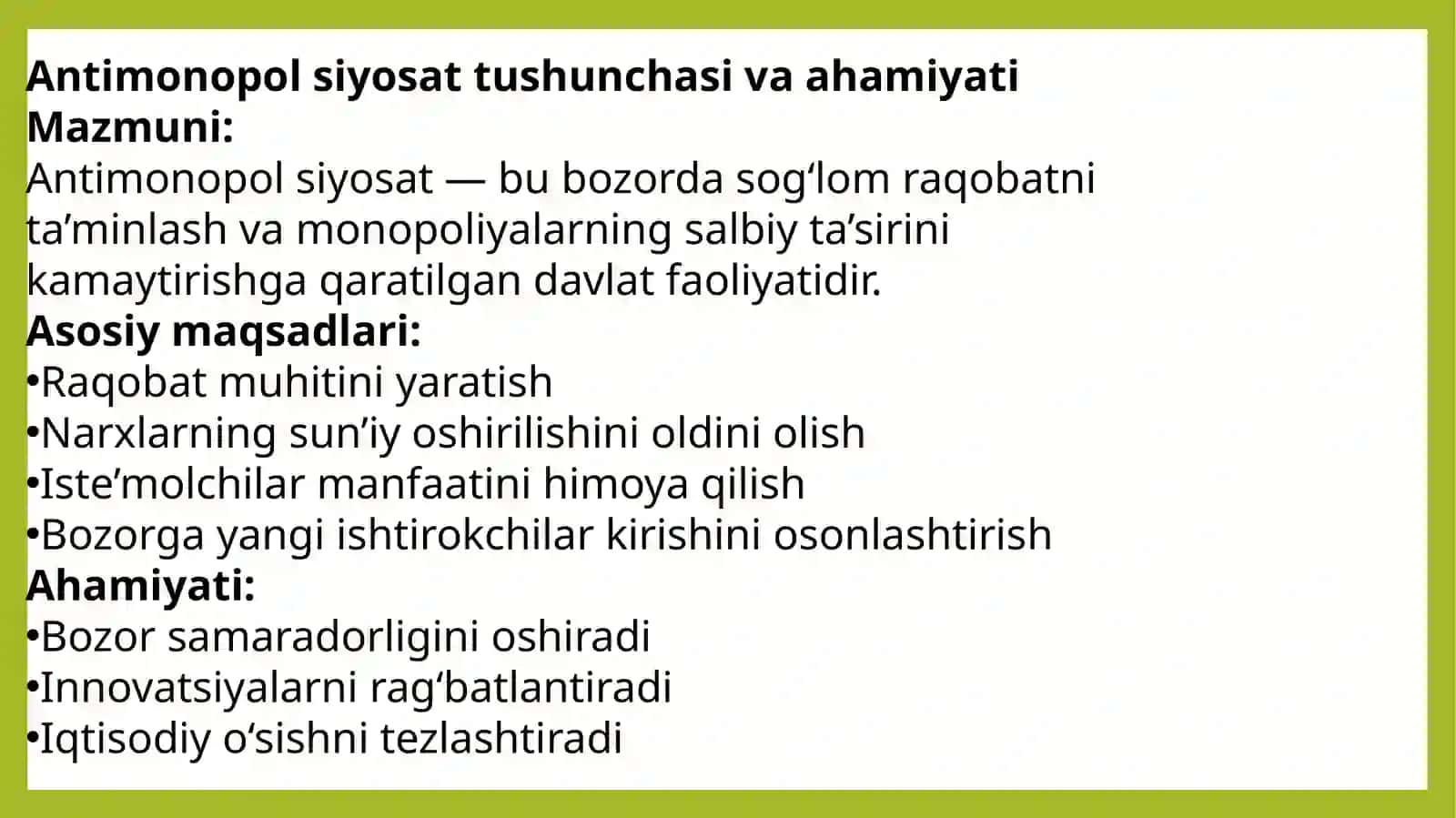 IQTISODIYOT NAZARIYASI FANIDAN TAYYORLAGAN TAQDIMOTI 3