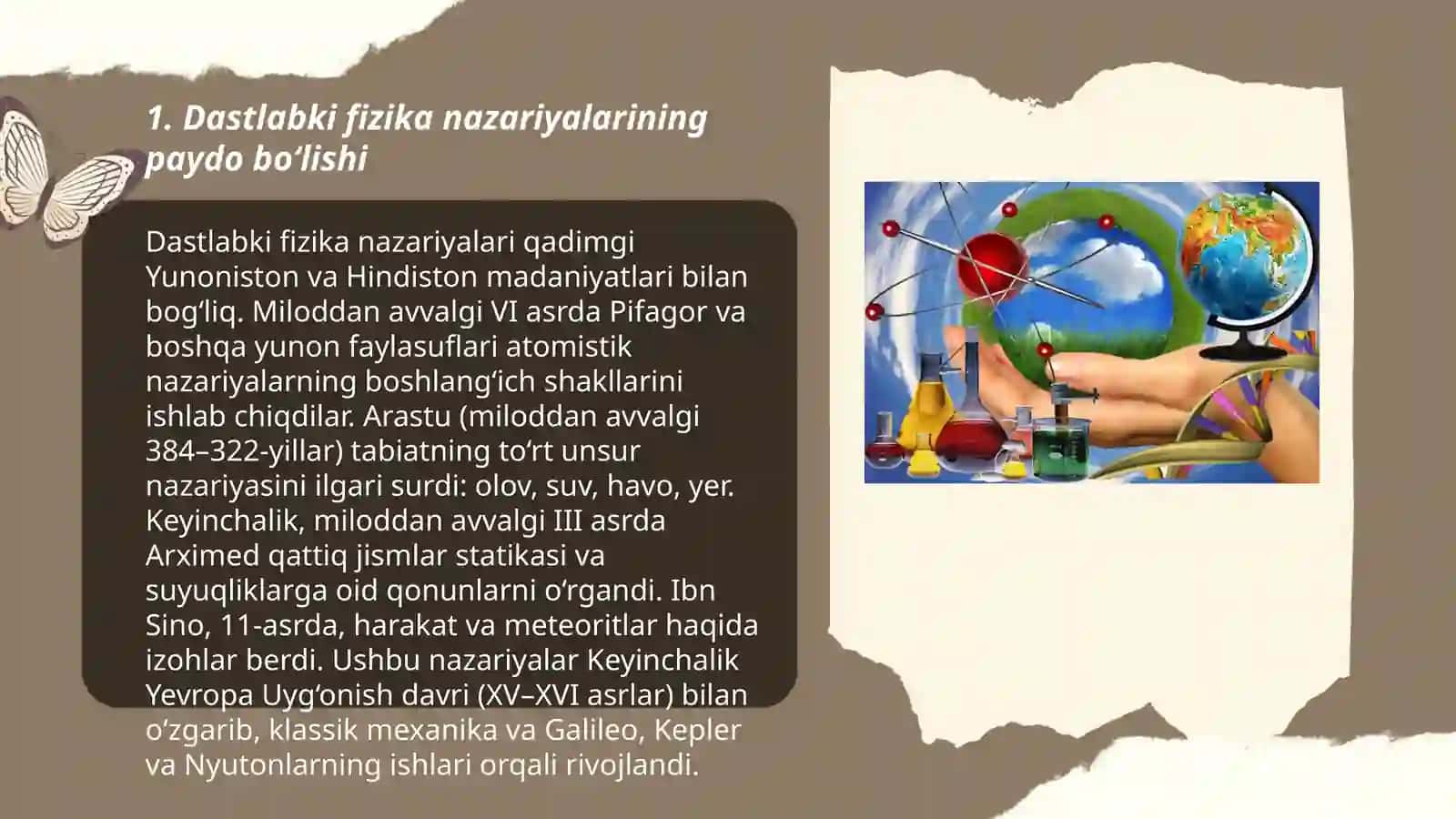 Fizika tarixi boshlanishidan avvalgi davr 3