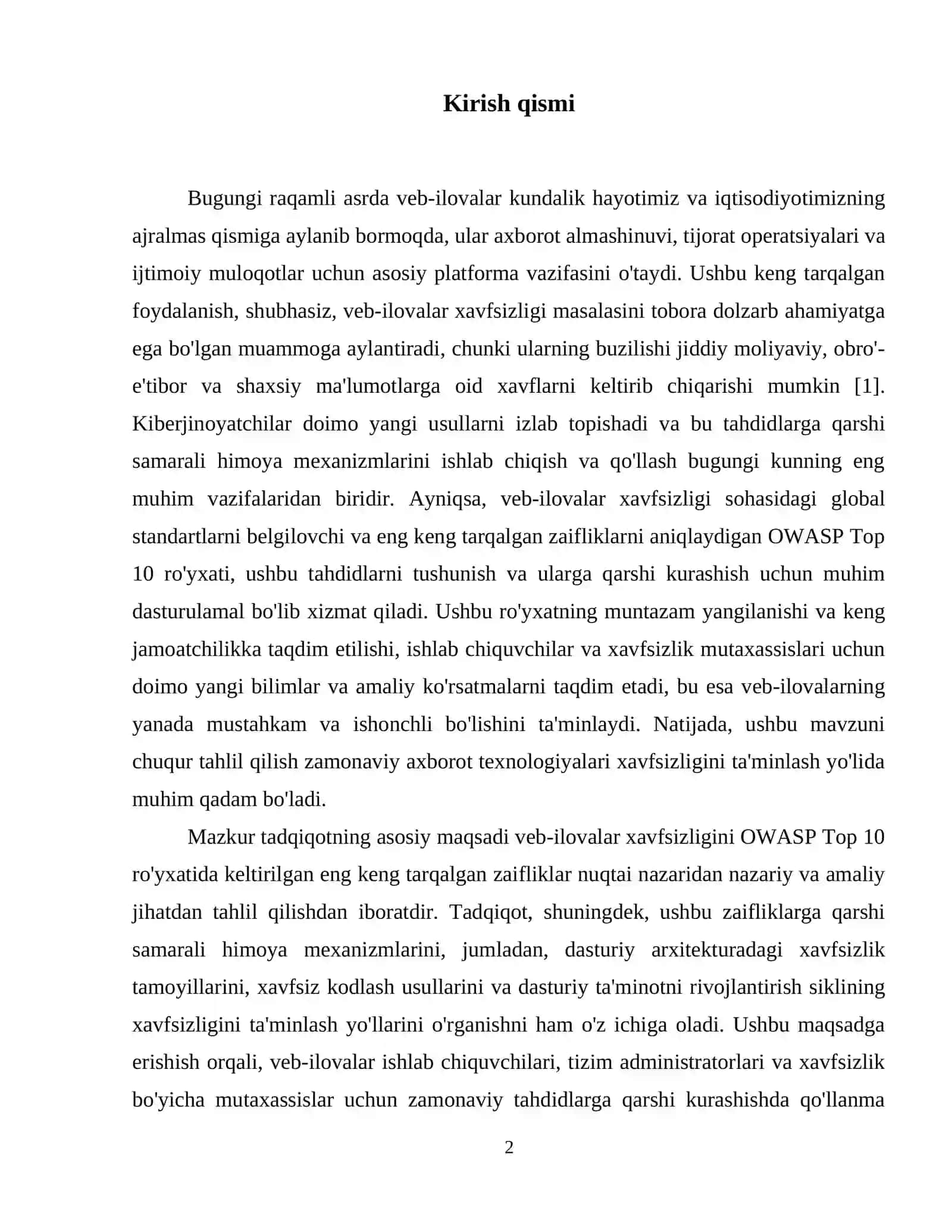 Veb-ilovalar xavfsizligi (OWASP Top 10) 3